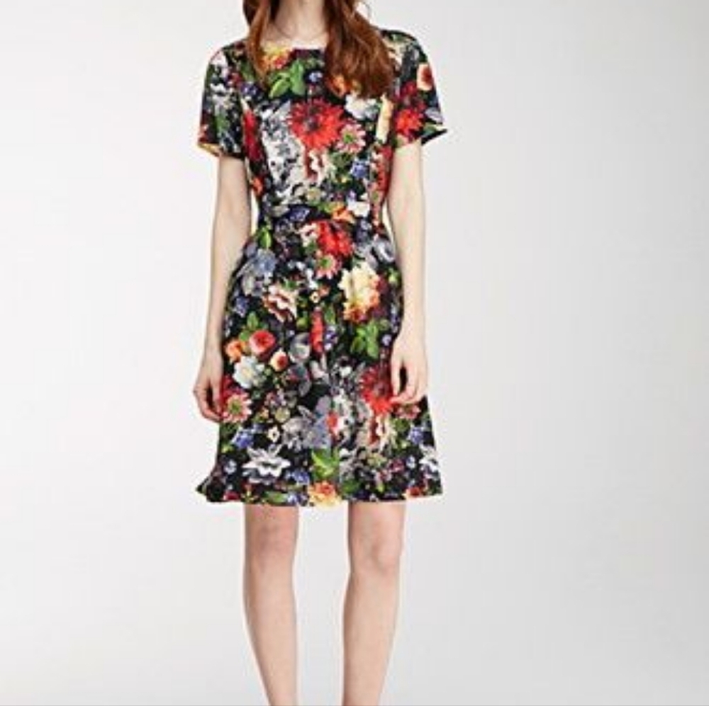 Floral Tea Length Dress